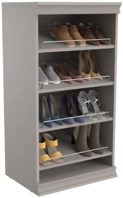 ClosetMaid Modular Closet System Adjustable 4 Shoe Shelf Unit With Rails White 16 ClosetMaid Modular Closet System Adjustable 4 Shoe Shelf Unit With Rails White -Cabinet Hardware Store closetmaid 21mc ss alternate view 50