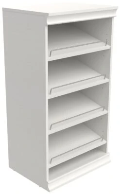 ClosetMaid Modular Closet System Adjustable 4 Shoe Shelf Unit With Rails White
