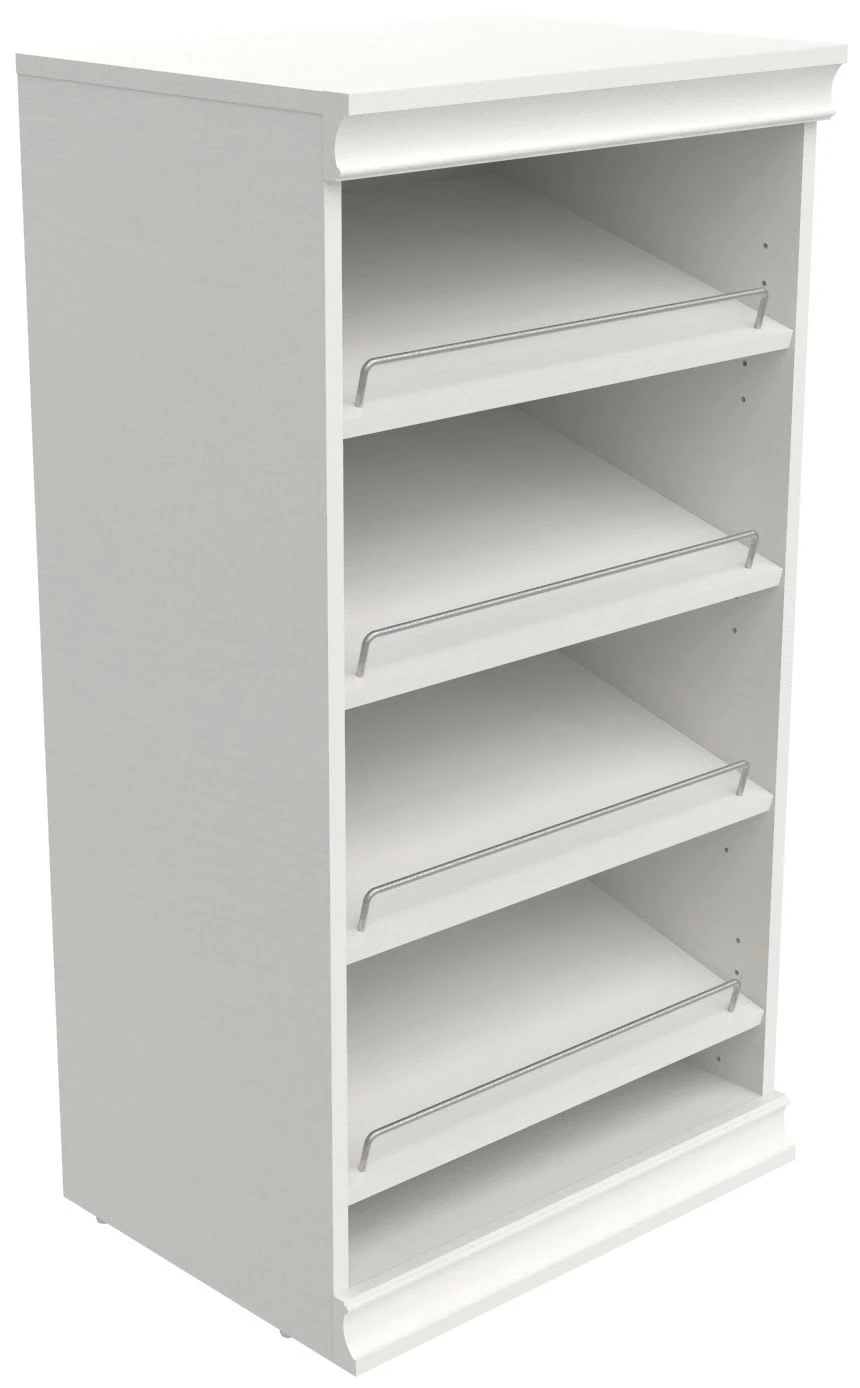 ClosetMaid Modular Closet System Adjustable 4 Shoe Shelf Unit With Rails White 3 ClosetMaid Modular Closet System Adjustable 4 Shoe Shelf Unit With Rails White