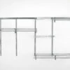 ClosetMaid ShelfTrack 5 To 8 Foot Wide Closet System Kit With 4 Stainless Steel Shelves Satin Chrome -Cabinet Hardware Store closetmaid 7880900 5095941