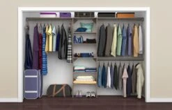 ClosetMaid SuiteSymphony 7 To 10 Foot Wide Closet System Kit With 7 Shelves Graphite Grey -Cabinet Hardware Store closetmaid ss25 cos alternate view 46