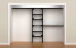 ClosetMaid SuiteSymphony 7 To 10 Foot Wide Closet System Kit With 7 Shelves Graphite Grey -Cabinet Hardware Store closetmaid ss25 cos alternate view 47