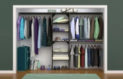 ClosetMaid SuiteSymphony 7 To 10 Foot Wide Closet System Kit With 7 Shelves Graphite Grey -Cabinet Hardware Store closetmaid ss25 cos alternate view 50