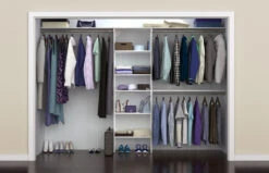 ClosetMaid SuiteSymphony 7 To 10 Foot Wide Closet System Kit With 7 Shelves Graphite Grey -Cabinet Hardware Store closetmaid ss25 cos alternate view 52