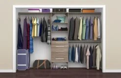 ClosetMaid SuiteSymphony 7 To 10 Foot Wide Closet System Kit With 4 Modern Style Drawers Natural Gray 15 ClosetMaid SuiteSymphony 7 To 10 Foot Wide Closet System Kit With 4 Modern Style Drawers Natural Gray -Cabinet Hardware Store closetmaid ss25 cos4dr m alternate view 80