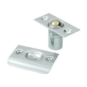 Deltana 2-1/8"x 1" Solid Brass Ball Catch Polished Chrome