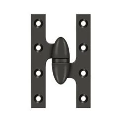 Deltana 5" X 3-1/4" Solid Brass Right Hand Olive Knuckle Hinge With Ball Bearing - 10 Pack Lifetime Polished Brass -Cabinet Hardware Store deltana ok5032b10b r 10pack 7032587