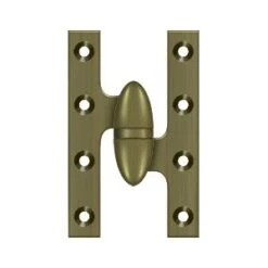 Deltana 5" X 3-1/4" Solid Brass Right Hand Olive Knuckle Hinge With Ball Bearing - 10 Pack Lifetime Polished Brass -Cabinet Hardware Store deltana ok5032b5 r 10pack 7032587