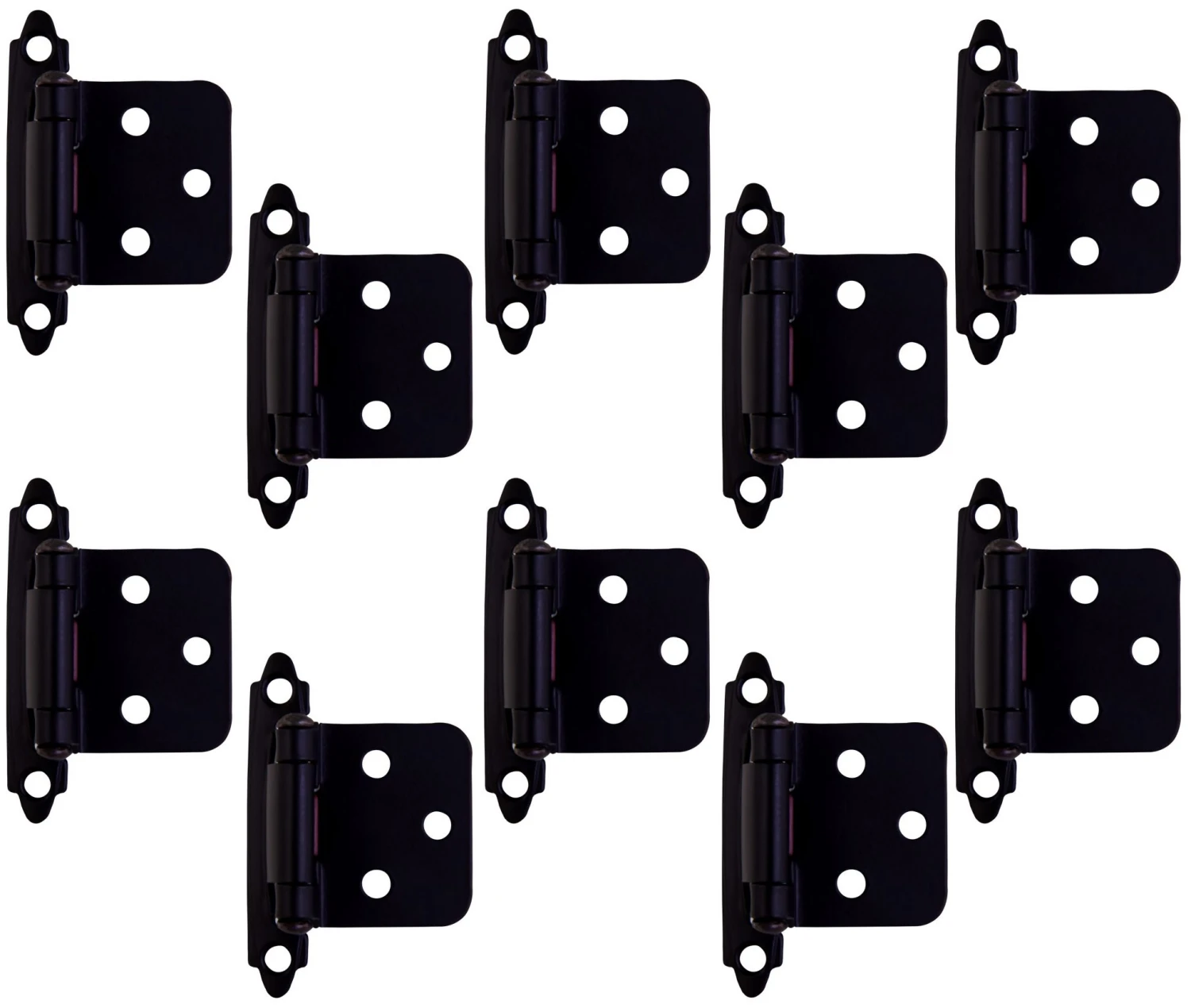 Design House Traditional Overlay Cabinet Door Hinge - Pack Of 10 Satin Nickel 10 Design House Traditional Overlay Cabinet Door Hinge - Pack Of 10 Satin Nickel - Image 8