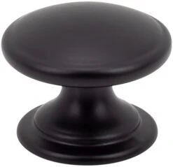 DesignPerfect 1-1/4 Inch Mushroom Cabinet Knob - Pack Of 25 Black