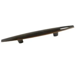 Du Verre Tribal 6" Center To Center African Inspired Modern Tapered Cabinet Handle / Drawer Pull Oil Rubbed Bronze