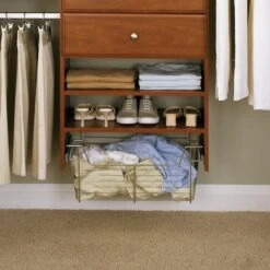 Easy Track 11 Inch Tall Basket For Easy Track Closet System Chrome 8 Easy Track 11 Inch Tall Basket For Easy Track Closet System Chrome -Cabinet Hardware Store easy track 9211 chrome in use 11