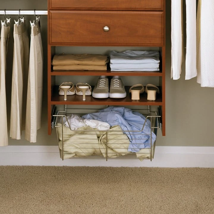 Easy Track 11 Inch Tall Basket For Easy Track Closet System Chrome 5 Easy Track 11 Inch Tall Basket For Easy Track Closet System Chrome - Image 3