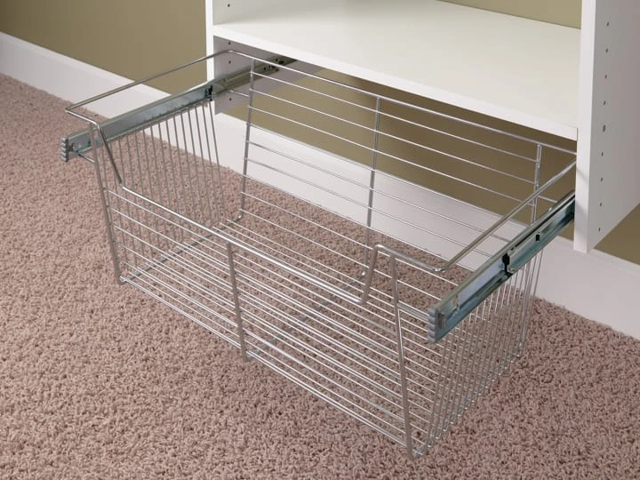 Easy Track 11 Inch Tall Basket For Easy Track Closet System Chrome 6 Easy Track 11 Inch Tall Basket For Easy Track Closet System Chrome - Image 4