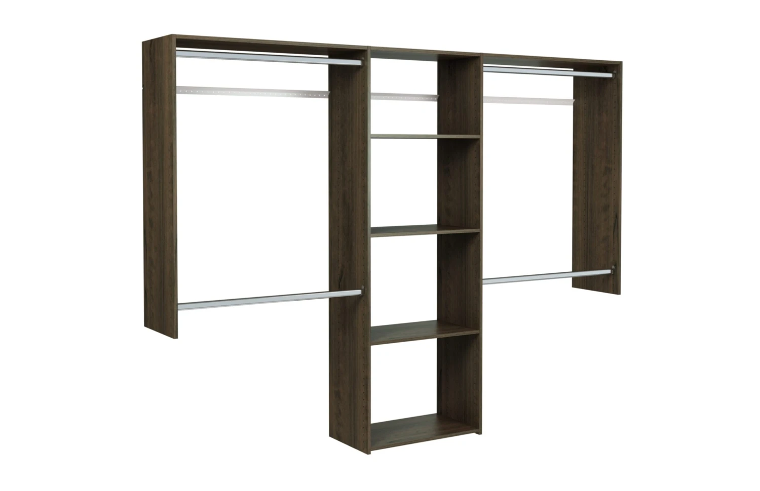 Easy Track 4 To 8 Foot Wide Deluxe Closet System Kit Weathered Grey 7 Easy Track 4 To 8 Foot Wide Deluxe Closet System Kit Weathered Grey - Image 5