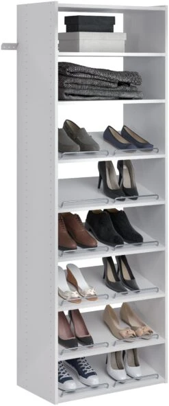 Easy Track 25-1/8 Inch Wide Shoe Tower Kit Honey Blonde -Cabinet Hardware Store easy track ph36 alternate image 18