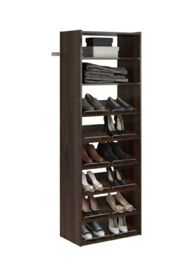 Easy Track 25-1/8 Inch Wide Shoe Tower Kit Honey Blonde -Cabinet Hardware Store easy track ph36 application view 33