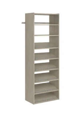 Easy Track 25-1/8 Inch Wide Shoe Tower Kit Honey Blonde -Cabinet Hardware Store easy track ph36 cg 8256647