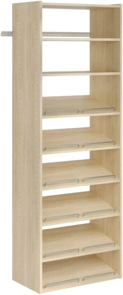 Easy Track 25-1/8 Inch Wide Shoe Tower Kit Honey Blonde