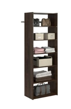 Easy Track 25-1/8 Inch Wide Closet Organizer System With Six Shelves White -Cabinet Hardware Store easy track ph38 application view 36