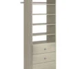 Easy Track 25-1/8 Inch Wide Closet Organizer System With Three Drawers Weathered Grey -Cabinet Hardware Store easy track ph40 cg 8256647