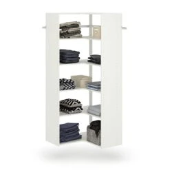 Easy Track 30-1/2 Inch Wide Corner Closet Organizer System Weathered Grey 11 Easy Track 30-1/2 Inch Wide Corner Closet Organizer System Weathered Grey -Cabinet Hardware Store easy track ph42 application view 43