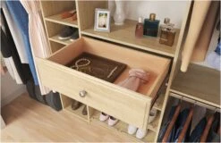 Easy Track 108 Inch Wide Ultimate Closet Organizer System Honey Blonde -Cabinet Hardware Store easy track ph44 alternate image 25