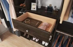 Easy Track 108 Inch Wide Ultimate Closet Organizer System Honey Blonde -Cabinet Hardware Store easy track ph44 application view 65