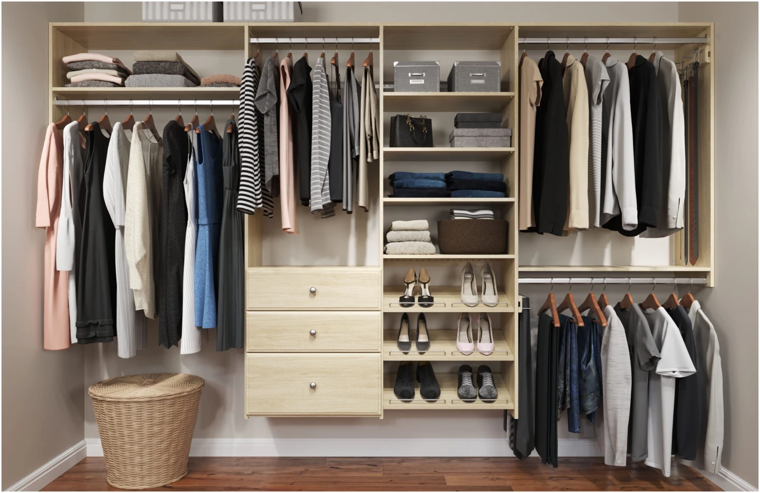 Easy Track 120 Inch Wide Closet Organizer System White 19 Easy Track 120 Inch Wide Closet Organizer System White - Image 17