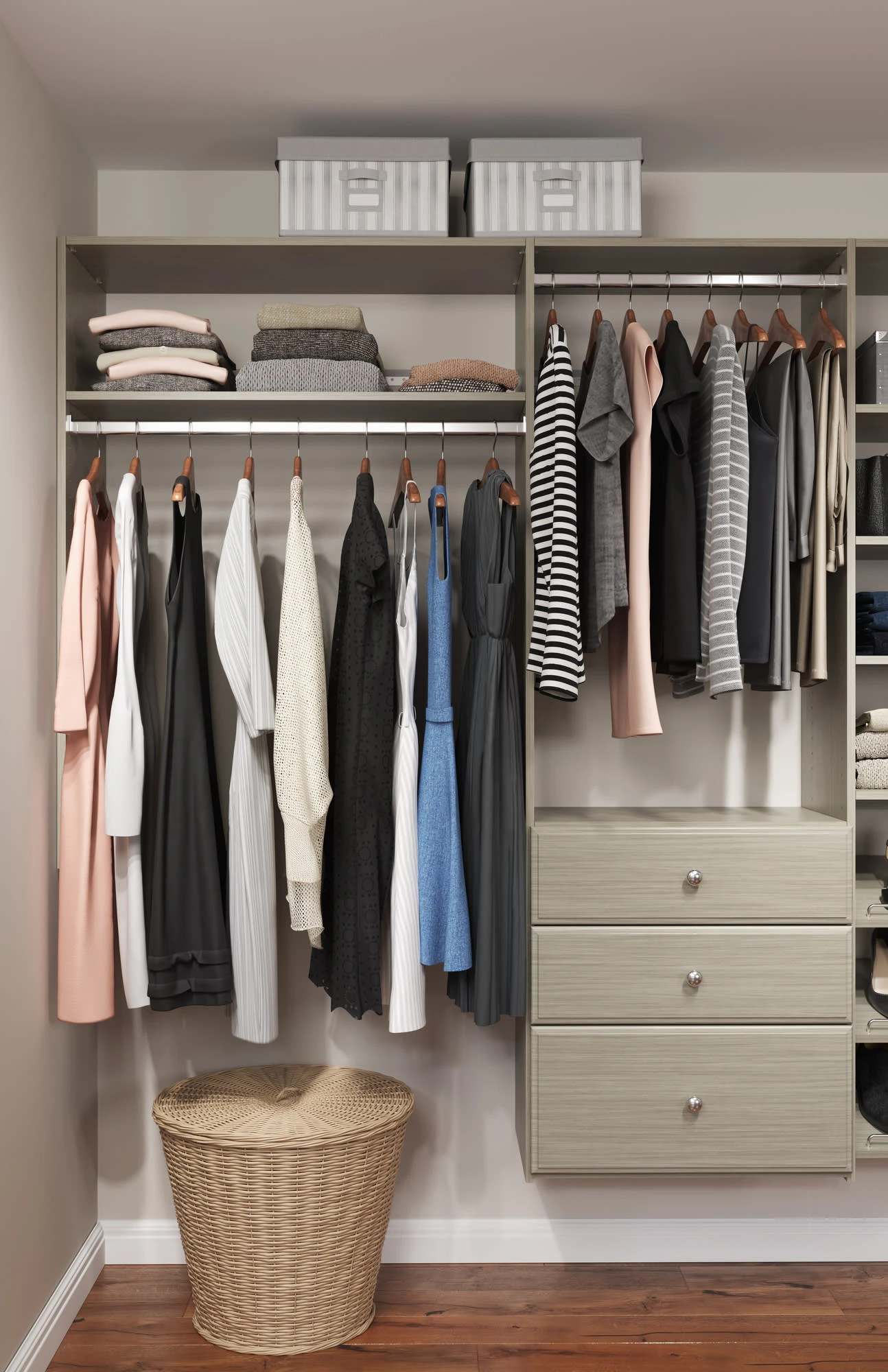 Easy Track 120 Inch Wide Closet Organizer System White 5 Easy Track 120 Inch Wide Closet Organizer System White - Image 3