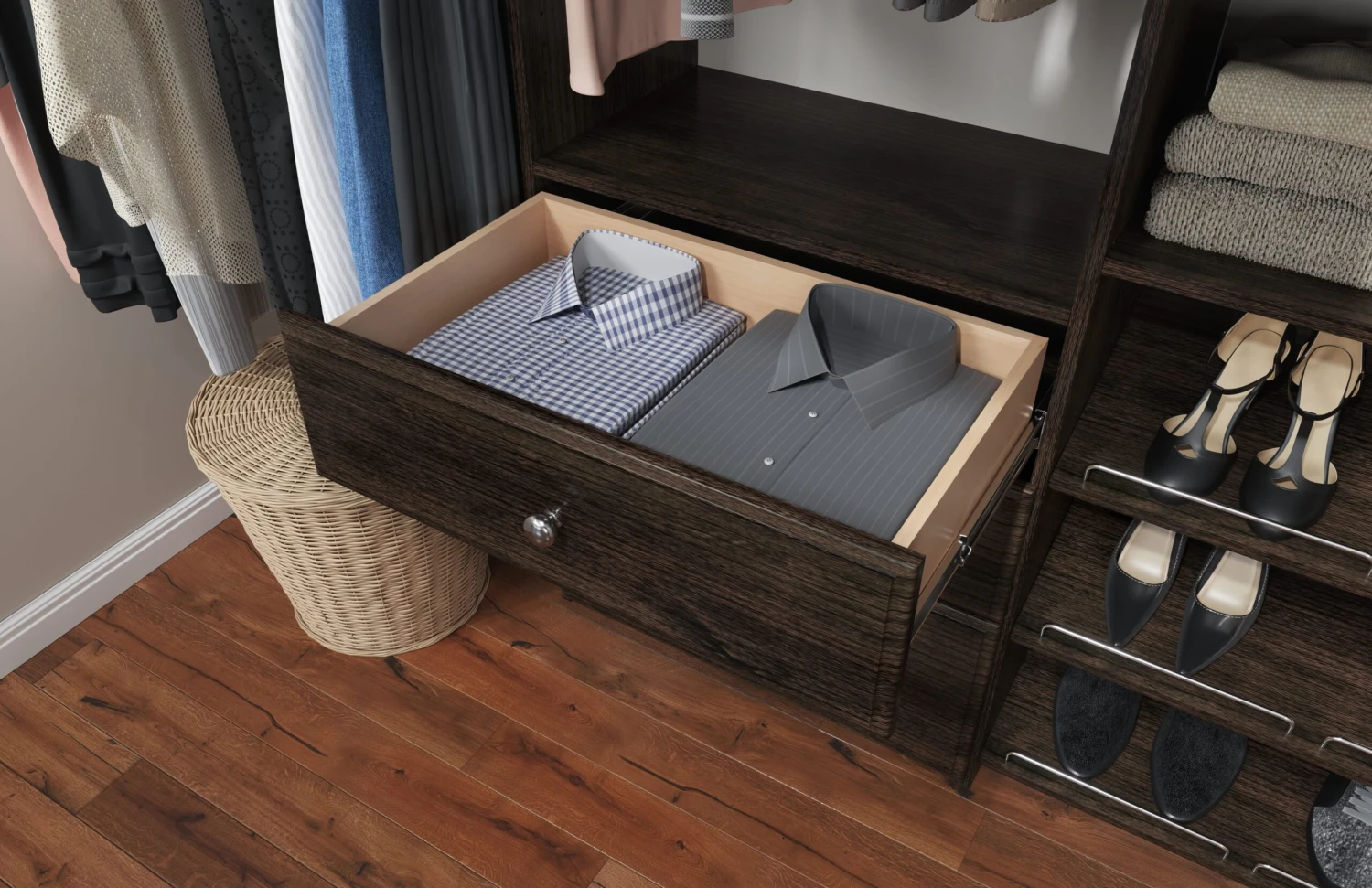 Easy Track 120 Inch Wide Closet Organizer System White 11 Easy Track 120 Inch Wide Closet Organizer System White - Image 9