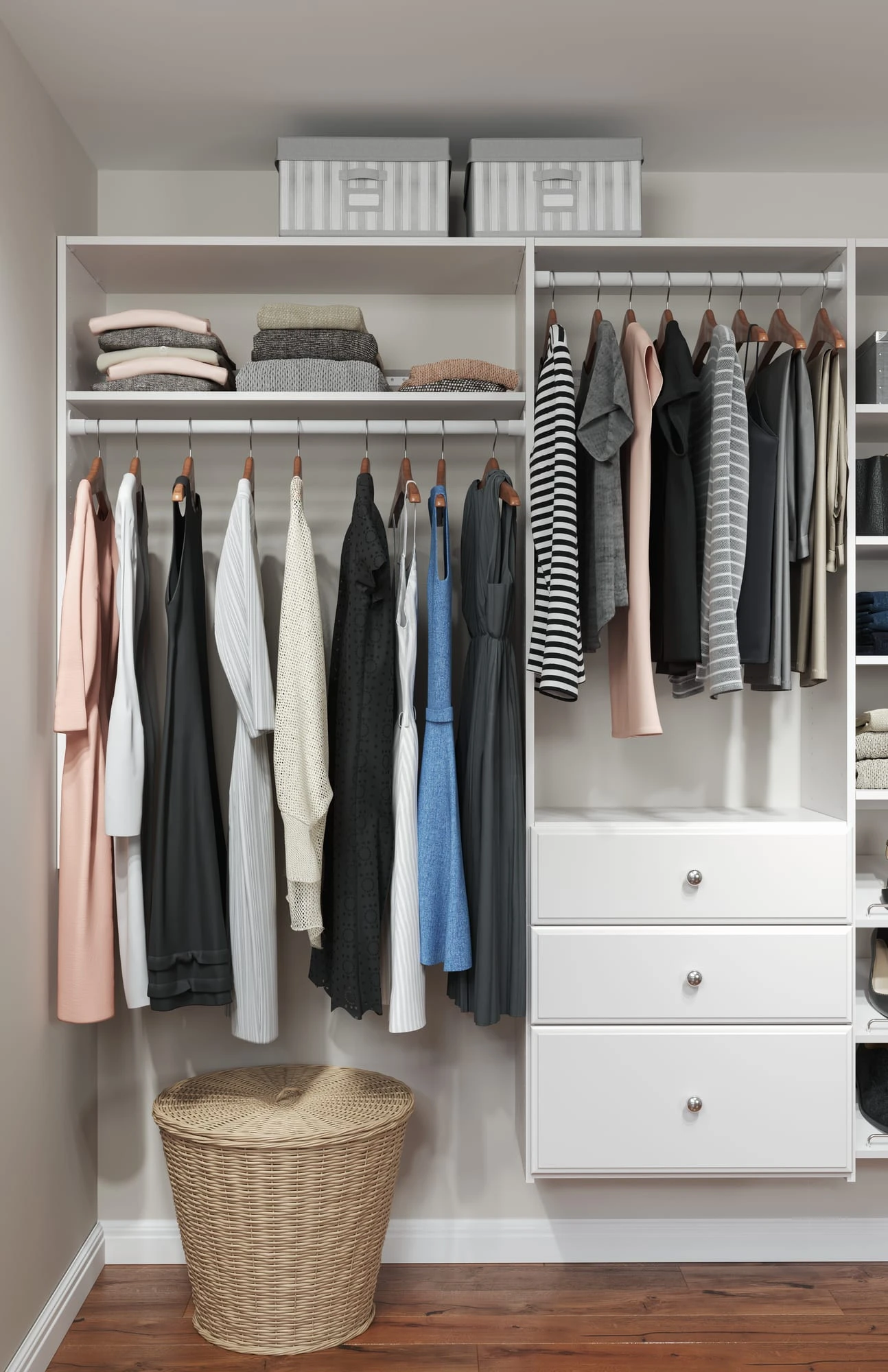 Easy Track 120 Inch Wide Closet Organizer System White 15 Easy Track 120 Inch Wide Closet Organizer System White - Image 13