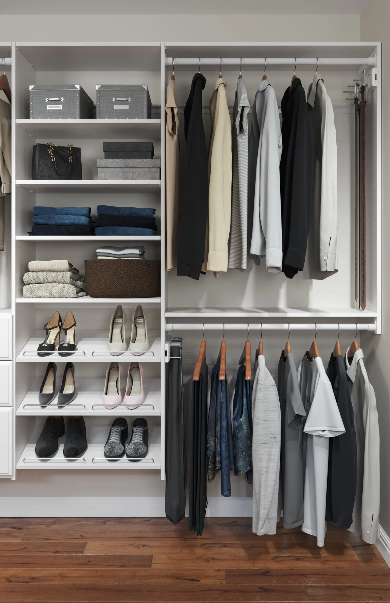 Easy Track 120 Inch Wide Closet Organizer System White 16 Easy Track 120 Inch Wide Closet Organizer System White - Image 14