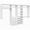 Easy Track 120 Inch Wide Closet Organizer System White