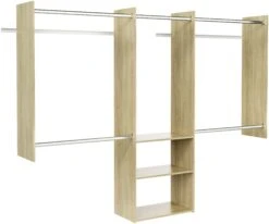 Easy Track 4 To 8 Foot Wide Deluxe Closet System Starter Kit Honey Blonde