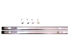 Easy Track 24 Inch Wardrobe Rods With Mounting Brackets For Easy Track Closet System - Pair Chrome