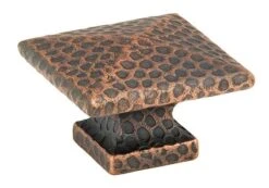 Emtek Arts And Crafts 1-1/4 Inch Square Cabinet Knob Oil Rubbed Bronze