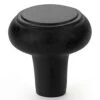 Emtek Rustic 1 Inch Mushroom Cabinet Knob Flat Black -Cabinet Hardware Store emtek sandcastbronzeknob fb