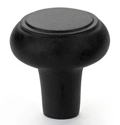 Emtek Rustic 1 Inch Mushroom Cabinet Knob Flat Black