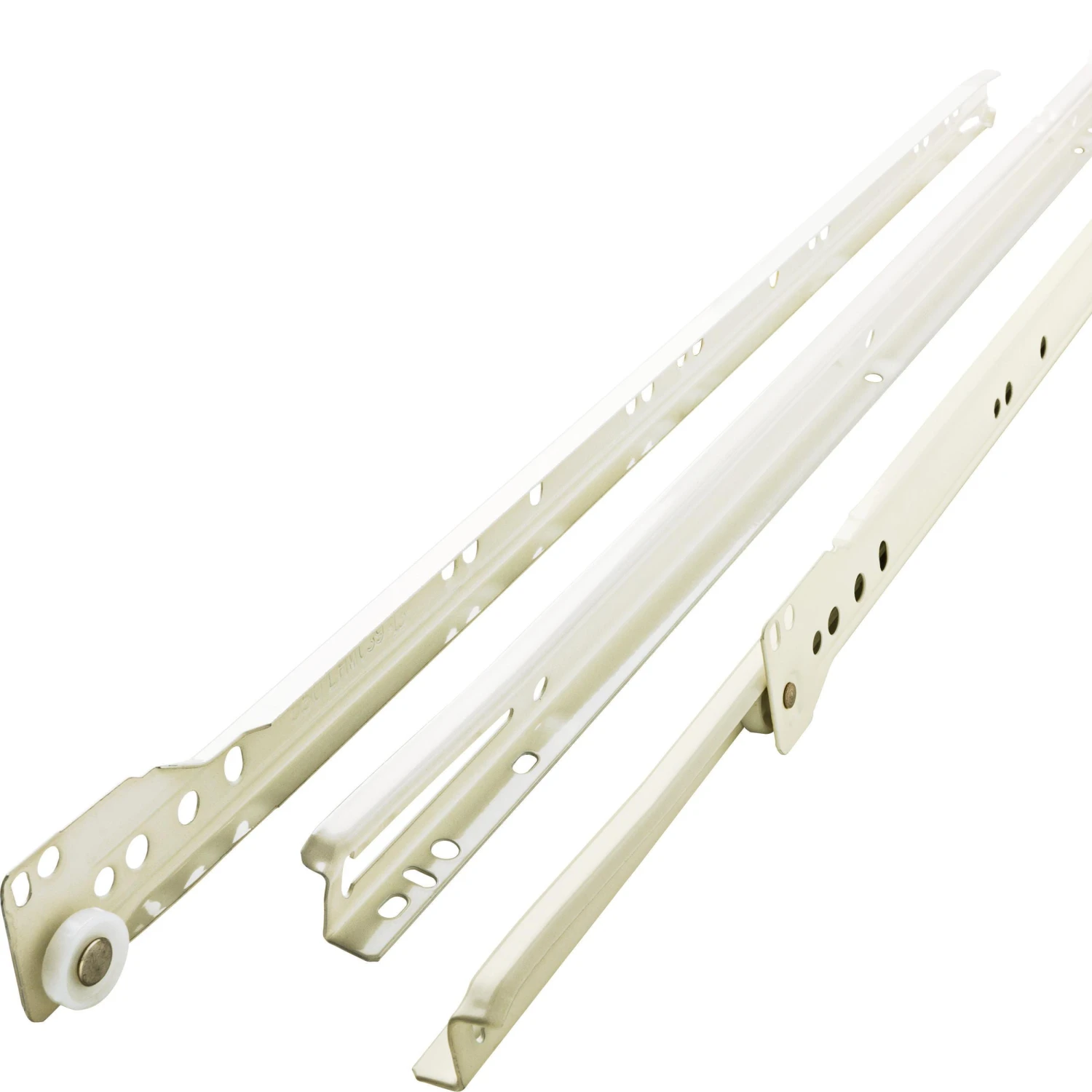 Franklin Brass 22 Inch 3/4 Extension Euro Slide Drawer Slides With 50 Pound Weight Capacity And Soft Close - Pack Of 10 White 4 Franklin Brass 22 Inch 3/4 Extension Euro Slide Drawer Slides With 50 Pound Weight Capacity And Soft Close - Pack Of 10 White - Image 2