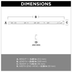 Franklin Brass 22 Inch 3/4 Extension Euro Slide Drawer Slides With 50 Pound Weight Capacity And Soft Close - Pack Of 10 White 11 Franklin Brass 22 Inch 3/4 Extension Euro Slide Drawer Slides With 50 Pound Weight Capacity And Soft Close - Pack Of 10 White -Cabinet Hardware Store franklin brass d68822k b alternate view 12