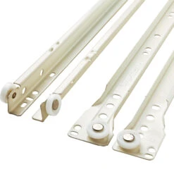 Franklin Brass 22 Inch 3/4 Extension Euro Slide Drawer Slides With 50 Pound Weight Capacity And Soft Close - Pack Of 10 White