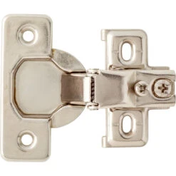 Franklin Brass 5/8 Inch Overlay Concealed Euro Cabinet Door Hinge With 100 Degree Opening Angle - Pack Of 10 Nickel Plated