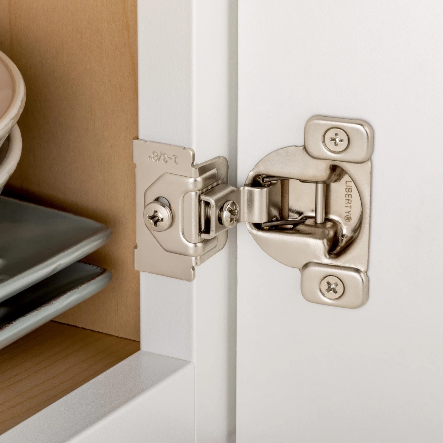 Franklin Brass 1-3/8 Inch Overlay Concealed Euro Cabinet Door Hinge With 108 Degree Opening Angle - Pack Of 10 Nickel Plated 4 Franklin Brass 1-3/8 Inch Overlay Concealed Euro Cabinet Door Hinge With 108 Degree Opening Angle - Pack Of 10 Nickel Plated - Image 2