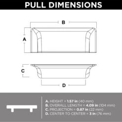 Franklin Brass Rectangular Bin 3 Inch Center To Center Cup Cabinet Pull - Pack Of 5 Bronze With Copper Hightlights -Cabinet Hardware Store franklin brass p17212k b alternate view 52