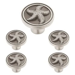 Franklin Brass Starfish 1-7/16 Inch Mushroom Cabinet Knob Brushed Satin Pewter