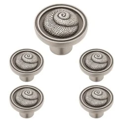 Franklin Brass Nautilus 1-7/16 Inch Mushroom Cabinet Knob Brushed Satin Pewter