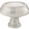Emtek American Designer 1-3/4 Inch Oval Cabinet Knob Satin Nickel -Cabinet Hardware Store geo oval us15 1