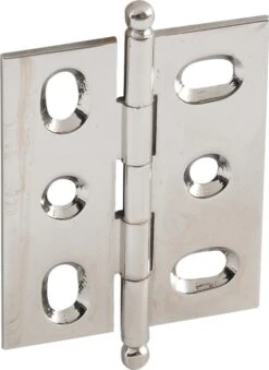 Hafele Elite Full Inset Mortised Butt Cabinet Door Hinge With Ball Finial - Single Hinge Brushed Nickel -Cabinet Hardware Store hafele 354 17 710 polished nickel