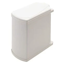 Hafele 19 Quart Side Panel Mount Pivot-Out Waste Bin White